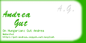 andrea gut business card